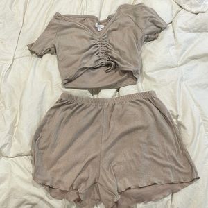 Tan pajama set